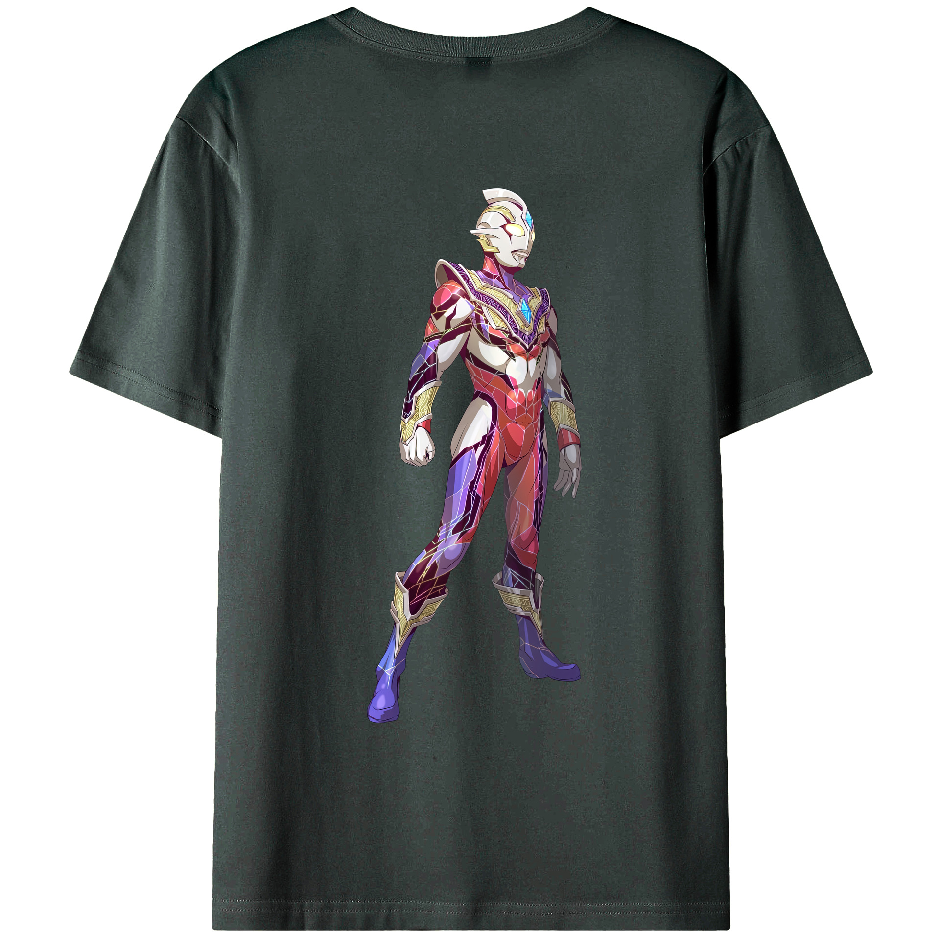 （画像用） ウルトラマン Ultraman 綿100％ メンズ半袖Tシャツ（バックプリント） 通気性